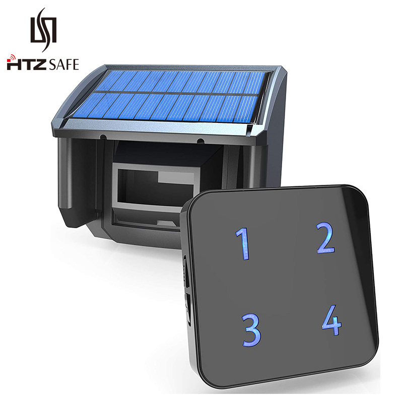 Wired Pathway Light - Htzsafe-ソーラーワイヤレスドライブウェイアラーム、屋外耐候性モーションセンサー、検出器、diyセキュリティアラートシステム、400 m