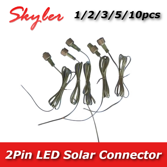 Outdoor Lighting Extension Cord - 2ピンLEDコネクタと25cm接続ワイヤー付きソーラーストリングライト用1A 0.25mm IP65屋外防水2ピンLED延長ケーブル