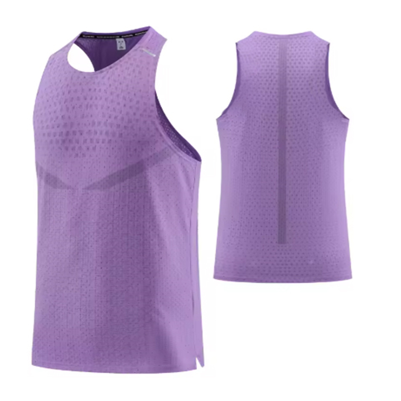 Outdoor Lighting Track - アウトドアメンズランニングベスト陸上競技スポーツTシャツ超軽量スピードドライスポーツフィットネスノースリーブシャツメンズスポーツV