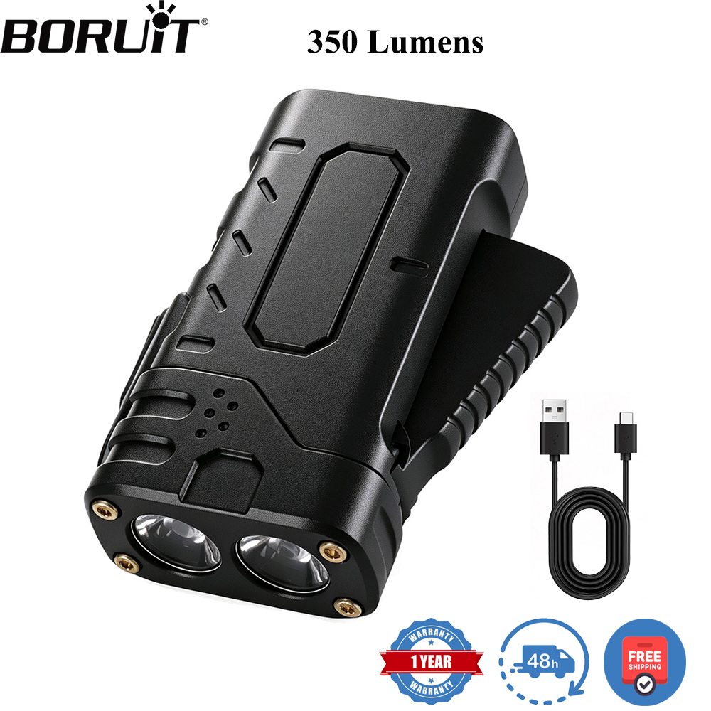 Outdoor Lighting House - BORUIiT ハンドクランク EDC LED フラッシュライト Type-C