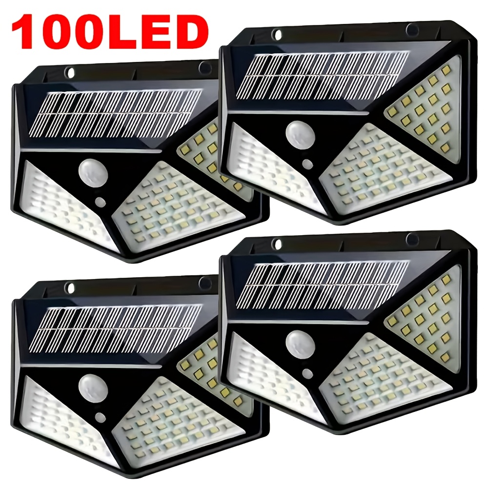 Outdoor Lighting Ground - 100LED屋外ソーラーガーデンライト、屋外モーションセンサーライト、防水ソーラーウォールランプ（庭、フェンス、庭園、通路、階段用）