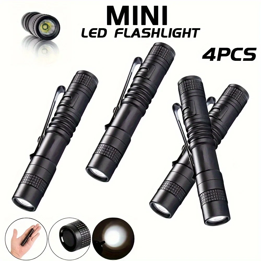 Outdoor Lighting Electric - 1-4 個ミニポータブル LED ペンライトポケット超高輝度高ルーメンハンドヘルド懐中電灯トーチ屋外キャンプ緊急用