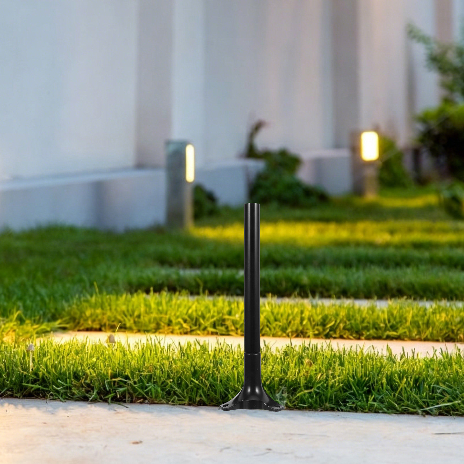 Outdoor Lighting Ground - 6個セット ガーデンライト用グラウンドステーク 安定したトーチライトサポートポール 屋外用炎効果ランプ交換用ベース 三角形グラウンド