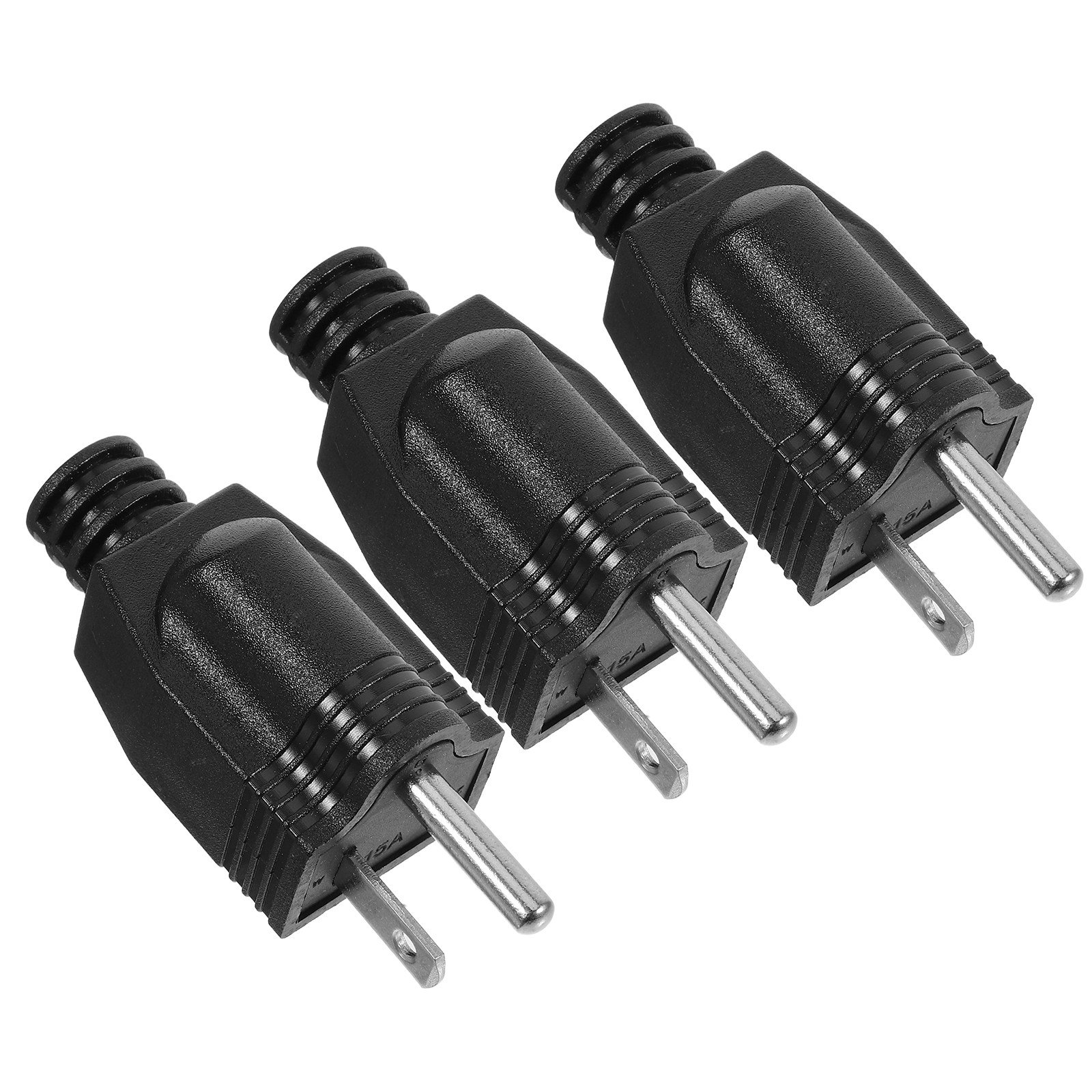 Outdoor Lighting Extension Cord - 3個入り3ピンオス型電気プラグ（着脱式デザイン、延長コード、屋外使用、ライトソケット電源用）