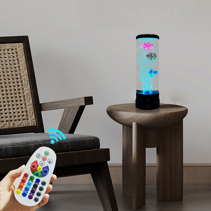 模擬LEDマルチカラーバブルフィッシュ雰囲気ホームデコレーシ - Outdoor Lighting Halloween のレビューと価格