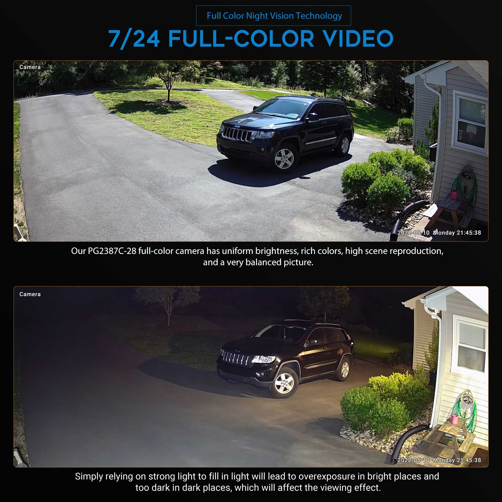 VIKYLIN 5MP フルカラーナイトビジョンIPカメラ  - Outdoor Lighting Options のレビューと価格
