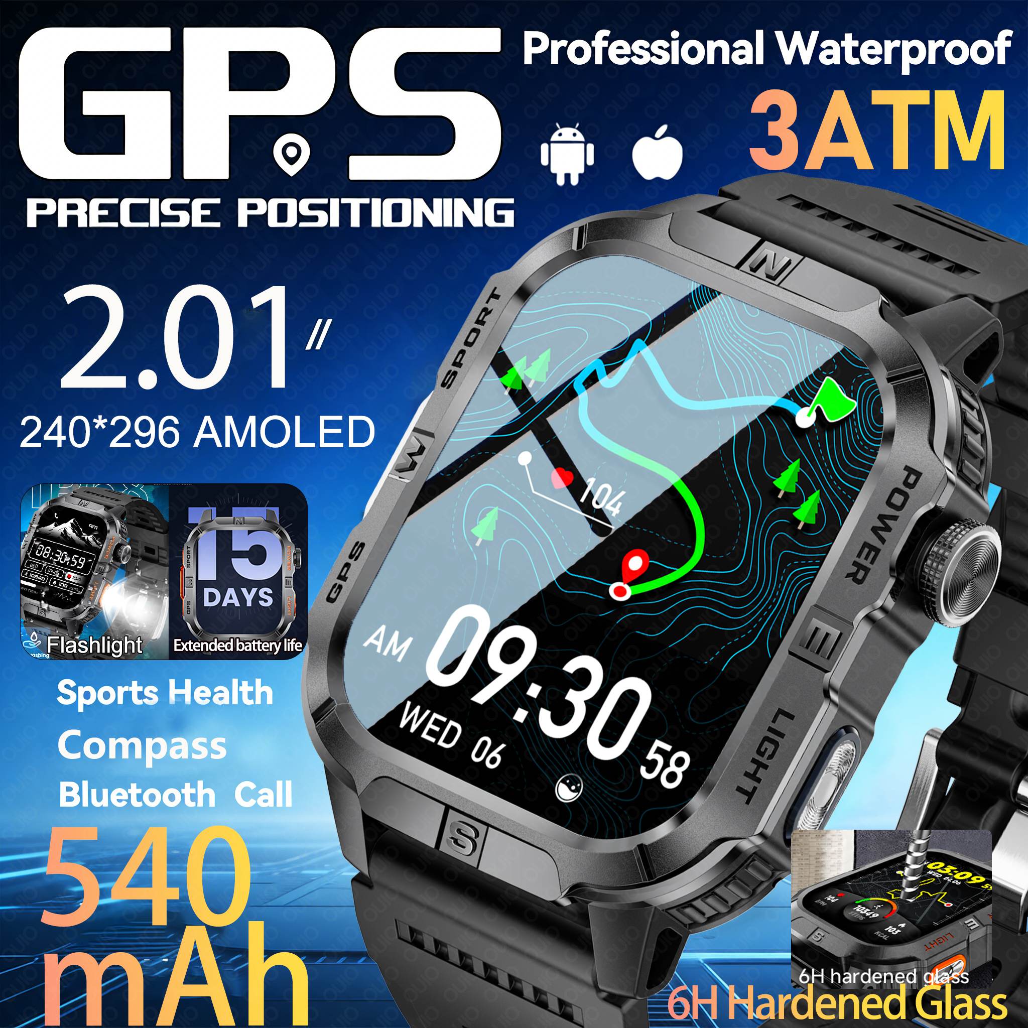 2026年新型スマートウォッチ GPSモーション追跡 6H強 - Outdoor Lighting Track のレビューと価格
