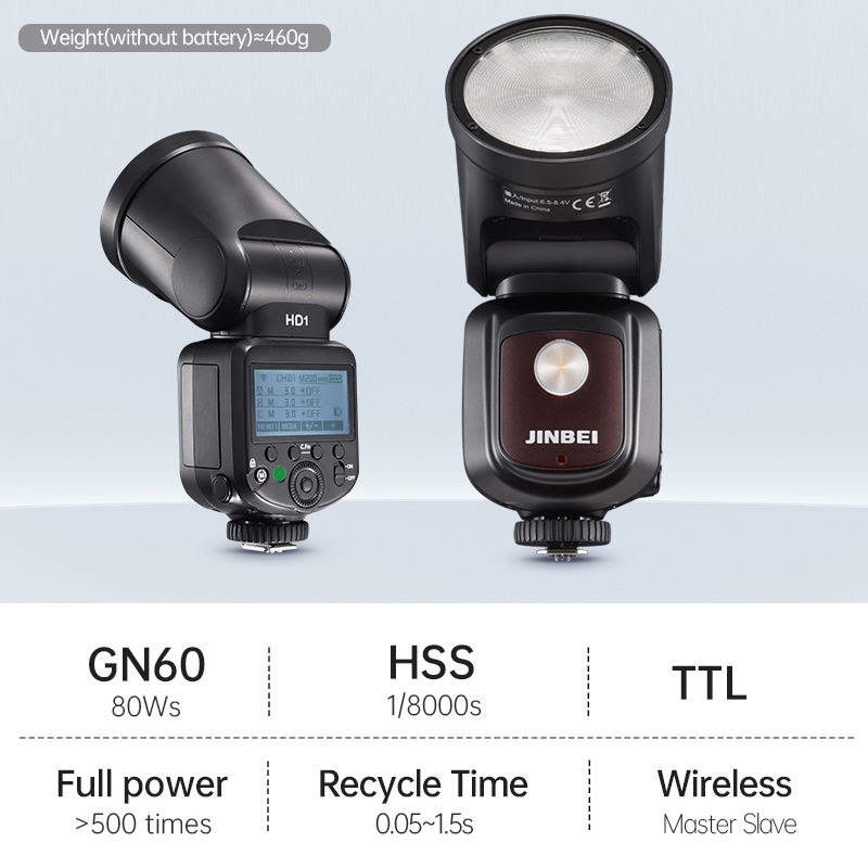 JINBEI HD-1ラウンドヘッドHSSスピードライト屋外 - Outdoor Lighting For Photography のレビューと価格