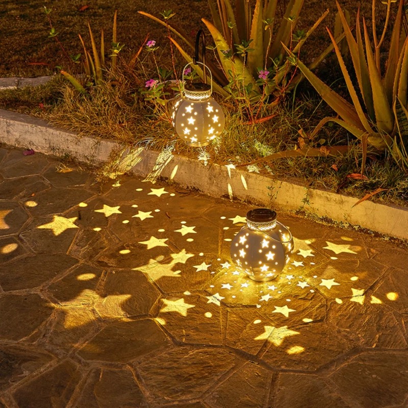 ガーデンスタープロジェクターランプ吊り下げ式ソーラーライト屋 - Outdoor Lighting Electric のレビューと価格
