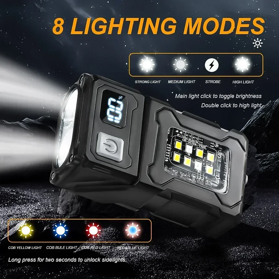 ミニ充電式 LED ポケット懐中電灯ポータブルサイド COB - Outdoor Lighting Electric のレビューと価格