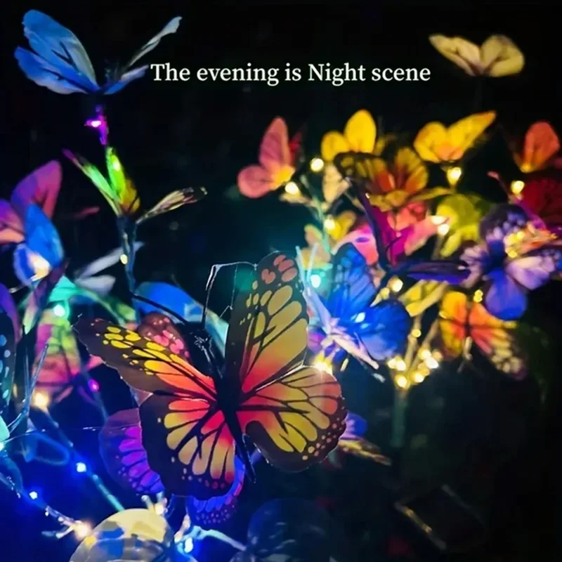 ソーラー LED バタフライガーデンライト防水カラフルな屋外 - Outdoor Lighting Permanent のレビューと価格