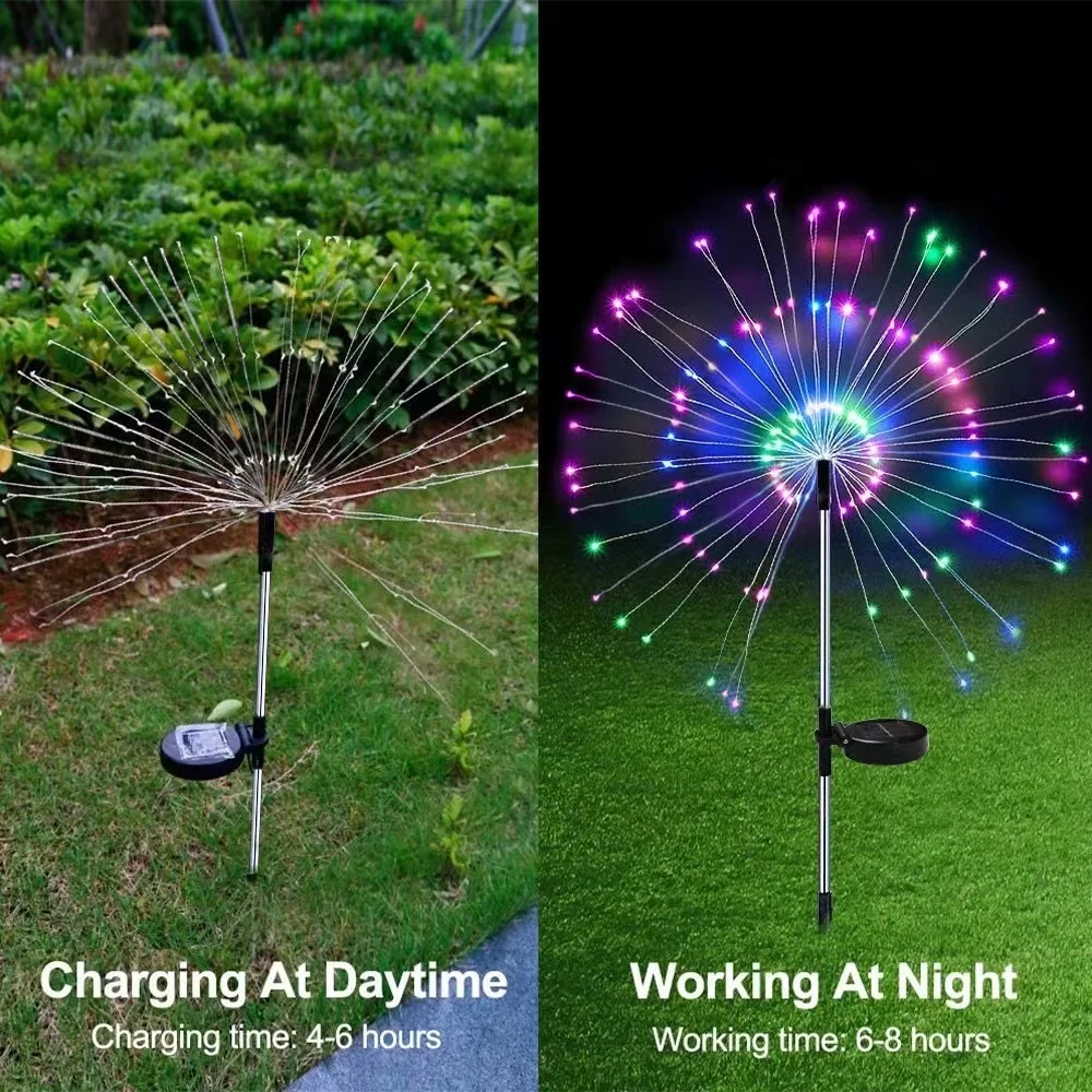 ソーラーガーデンライト 200LED 防水屋外花火ランプ L - Wired Pathway Light のレビューと価格