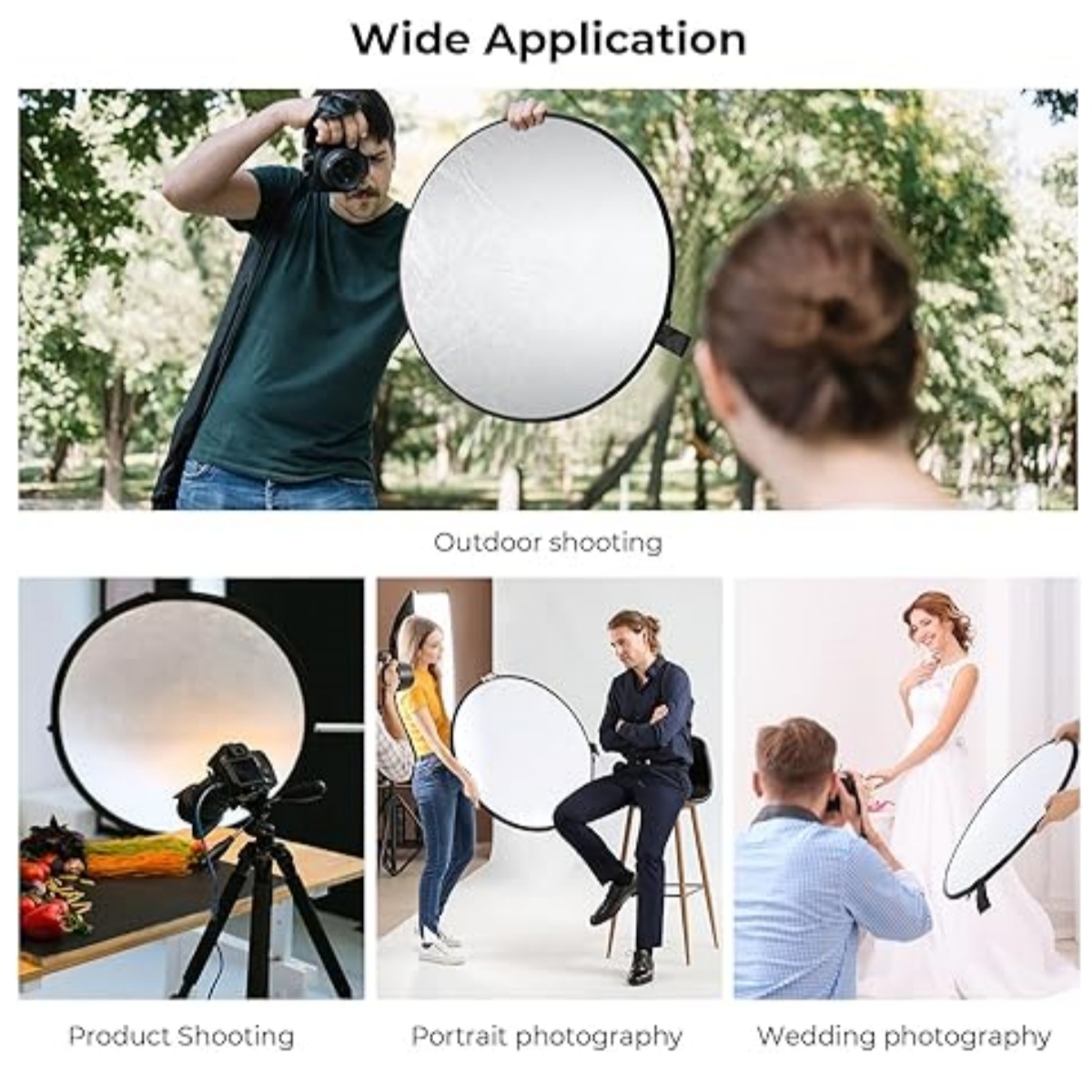 Huanyingbjb-ポータブル写真リフレクター,丸い折り - Outdoor Lighting For Photography のレビューと価格