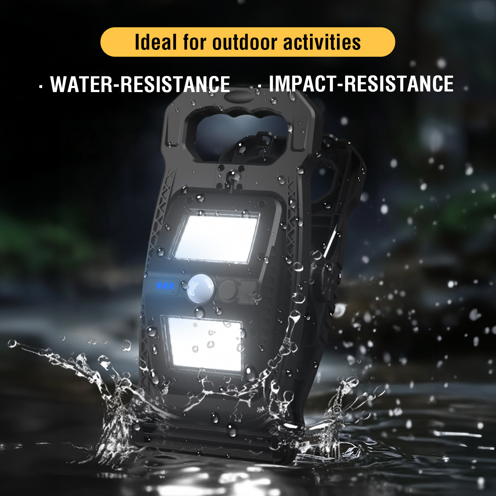ソーラー充電式LED多機能キャンプライト、3つの照明オプショ - Outdoor Lighting Options のレビューと価格