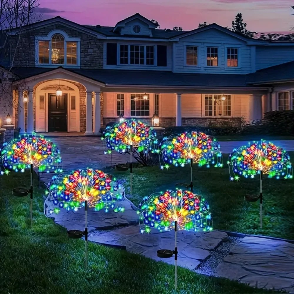 ソーラーLED花火フェアリーライト 屋外ガーデン装飾 8つの - Outdoor Lighting Event のレビューと価格