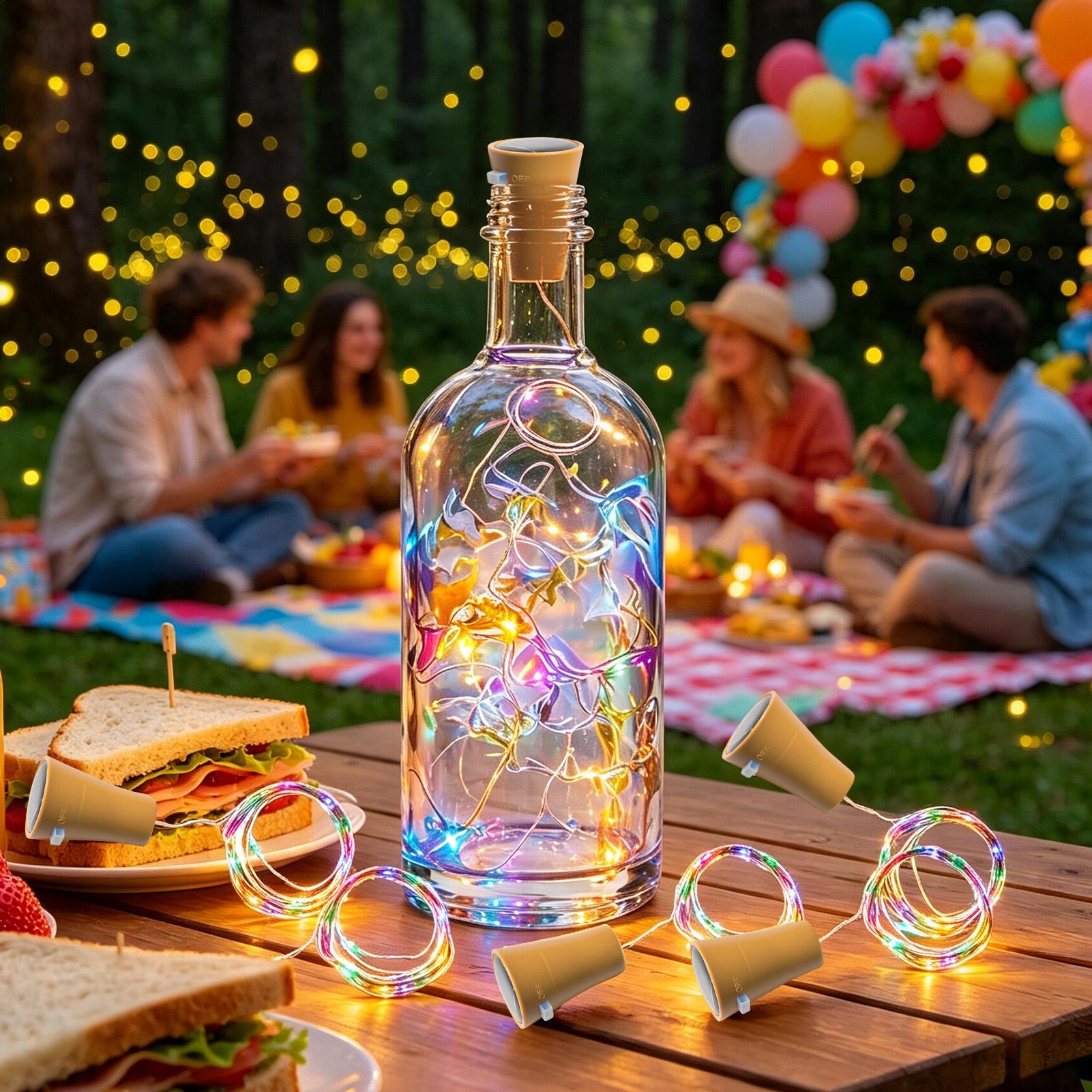 ソーラーワインボトルライト LED 防水 DIY 屋外装飾  - Solar Fairy String のレビューと価格