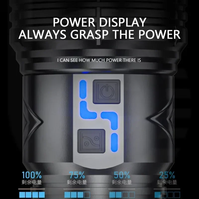 99000000LM 超高輝度 LED 懐中電灯 100W  - Outdoor Lighting House のレビューと価格