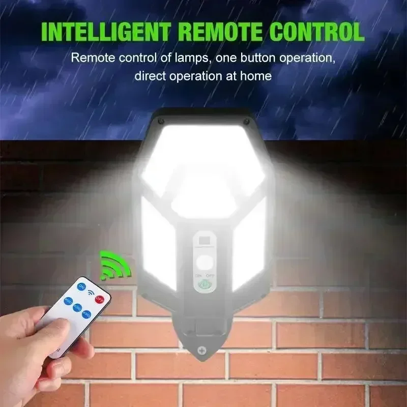 12000LM強力ソーラーウォールランプ、リモコン付き屋外I - Outdoor Lighting Ground のレビューと価格