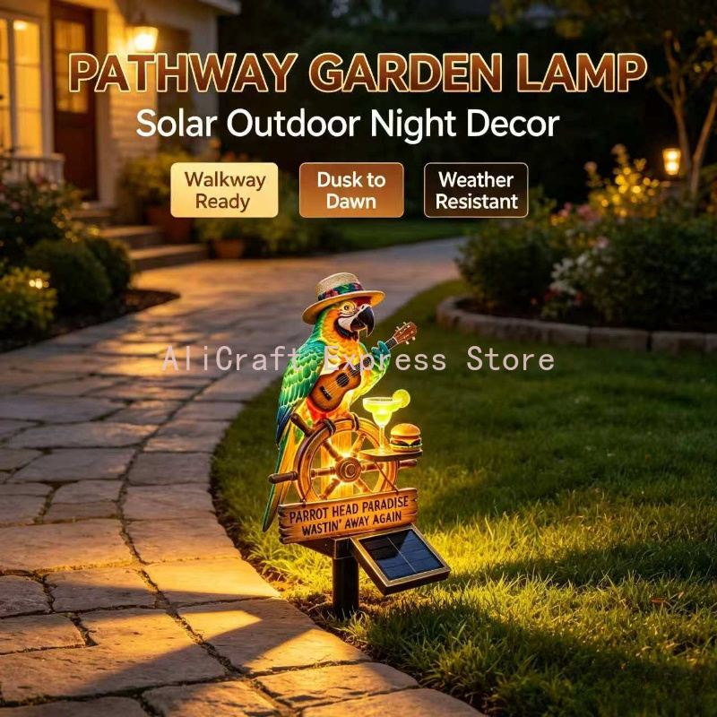 パロットソーラー式ガーデンライト 防雨 無配線 屋外芝生通路 - Wired Pathway Light のレビューと価格