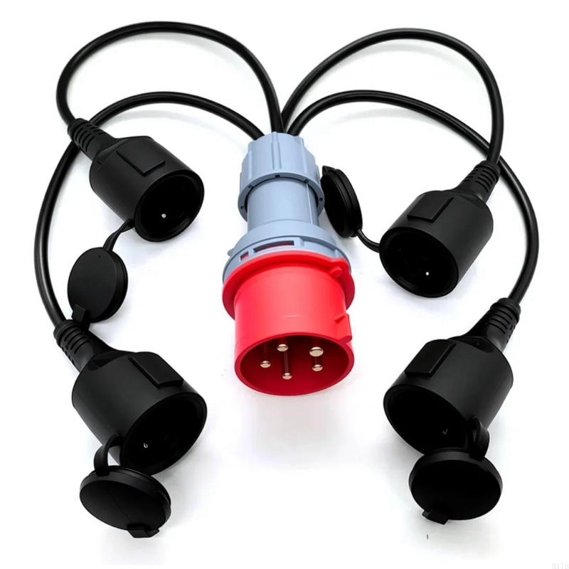 M17B 50 センチメートル 5 ワイヤー工業用アダプタコ - Outdoor Lighting Extension Cord のレビューと価格