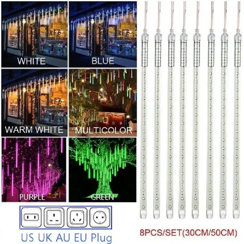 30 センチメートル/50 センチメートル防水流星雨雨 8  - Outdoor Lighting Event のレビューと価格