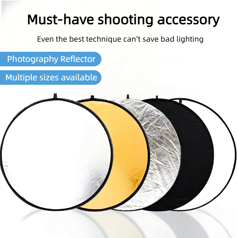 2-in-1両面ゴールドシルバーリフレクター、ポータブル折り - Outdoor Lighting For Photography のレビューと価格