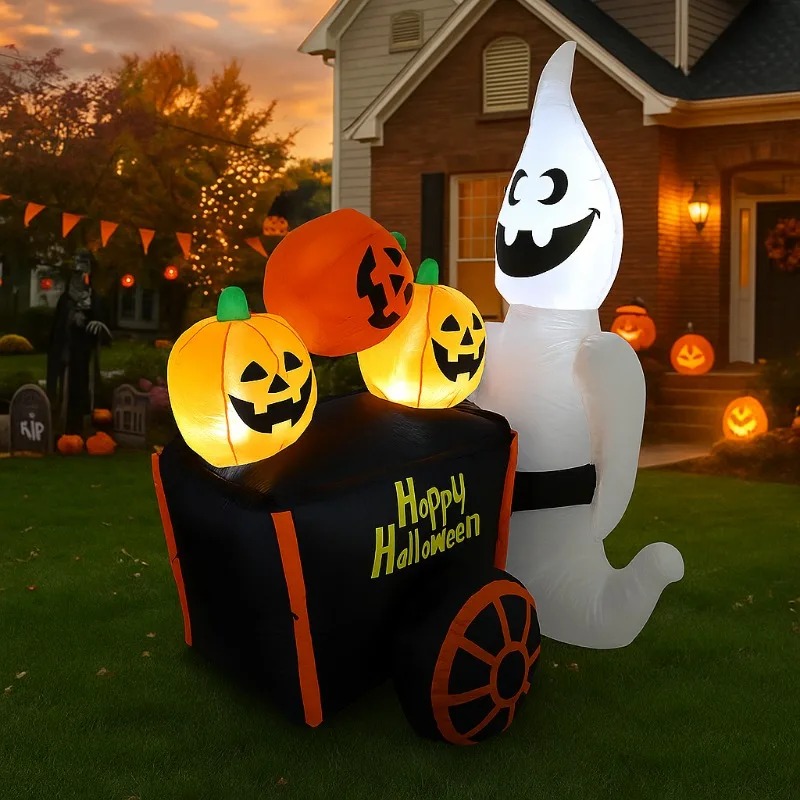 6フィート ハロウィン 屋外 ホリデーデコレーション インフ - Outdoor Lighting Halloween のレビューと価格