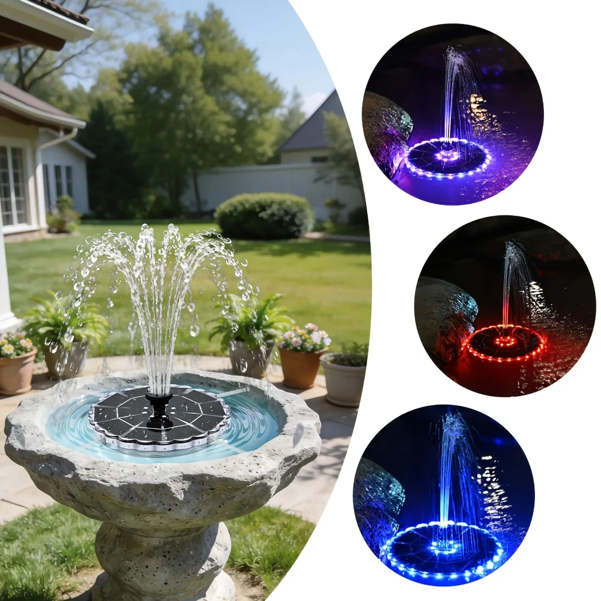 3.5W屋外ソーラー噴水、庭園用、屋内池用ソーラーポンプキッ - Outdoor Lighting Ground のレビューと価格