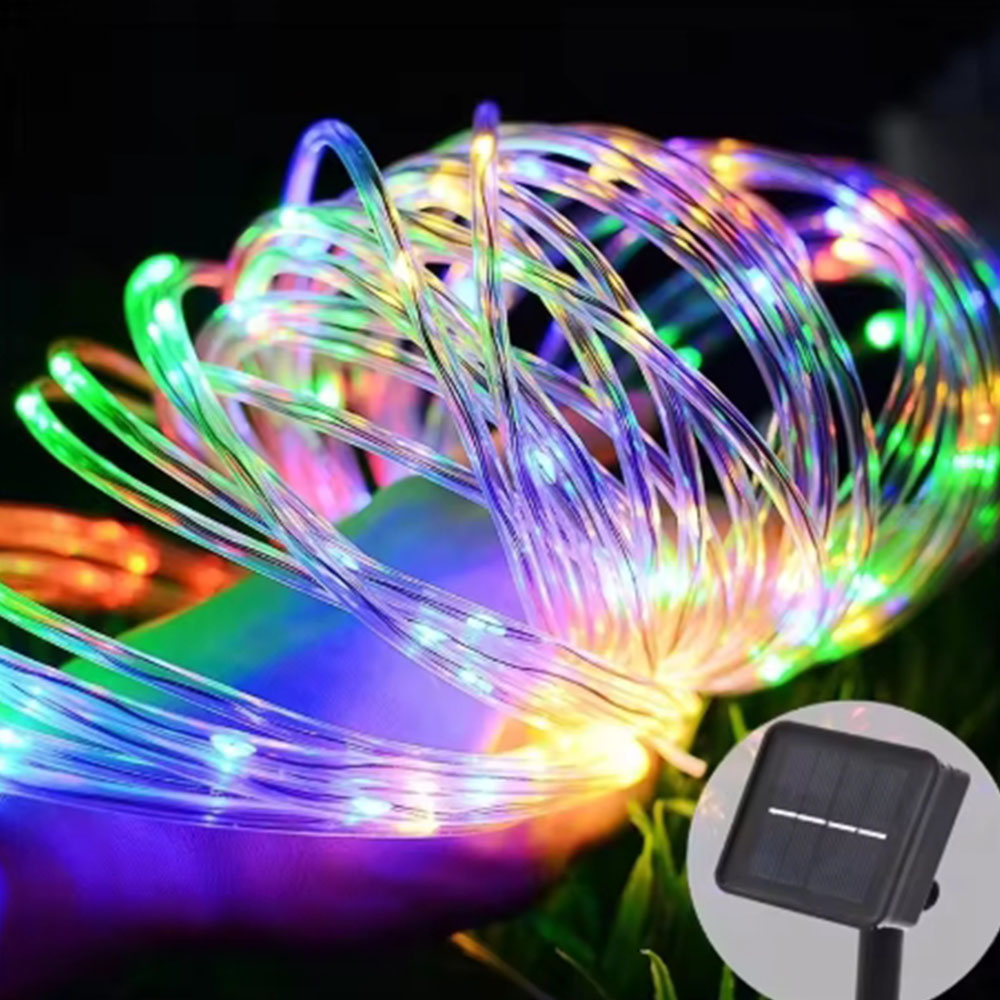 ソーラー式屋外LEDチューブロープライト 8モード 防水 フ - Outdoor Lighting Event のレビューと価格
