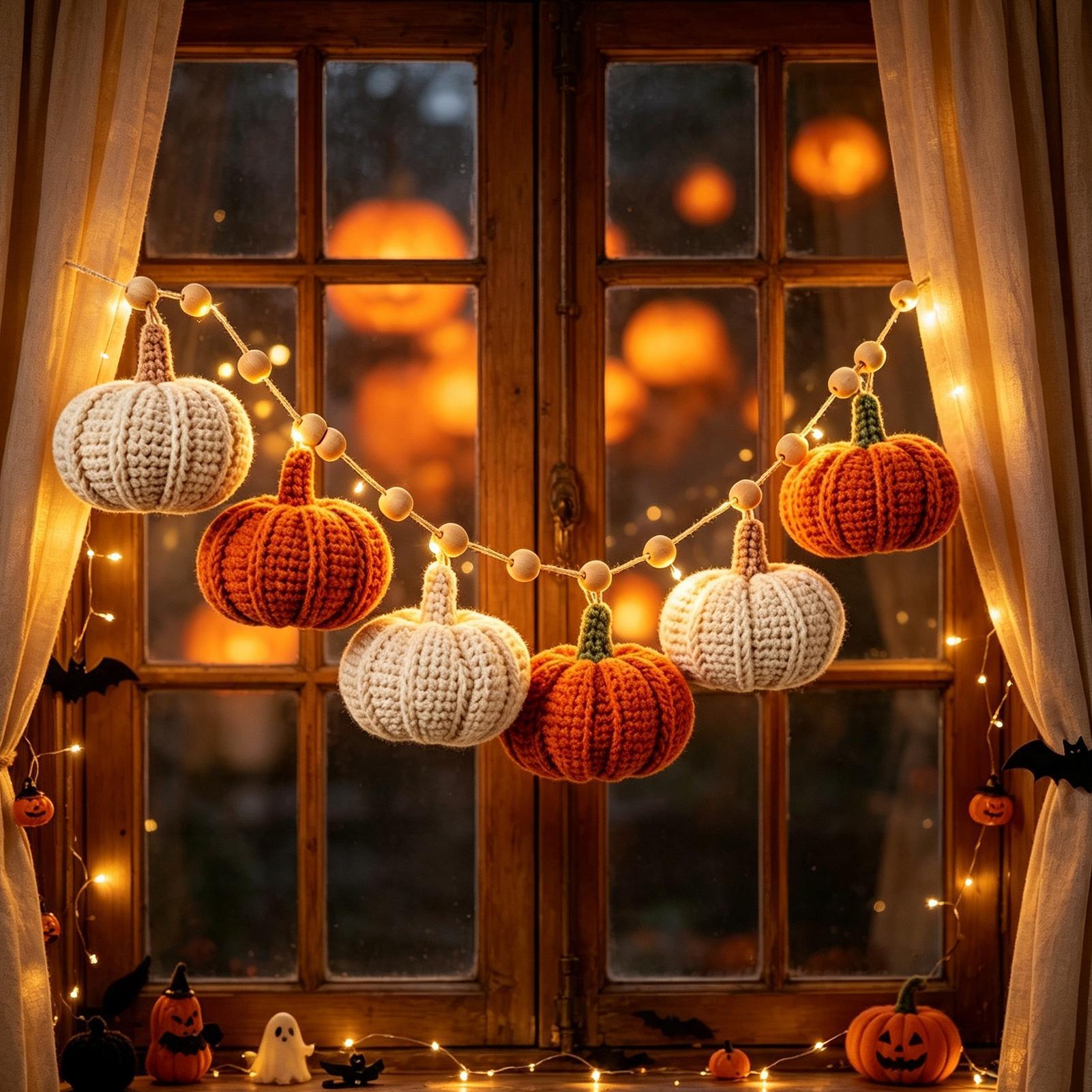 ハロウィンライト 室内暖炉用 ファームハウス風 クロシェ編み - Outdoor Lighting Halloween のレビューと価格