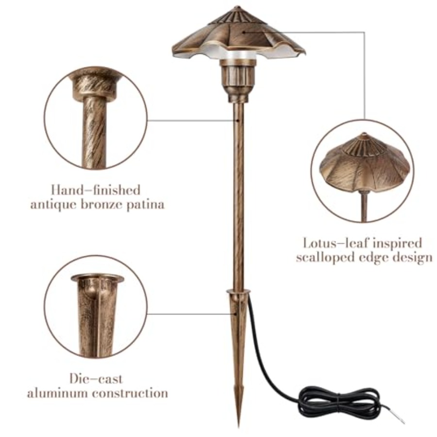 低電圧景観照明、5W 2900K通路照明、12-24V AC - Wired Pathway Light のレビューと価格