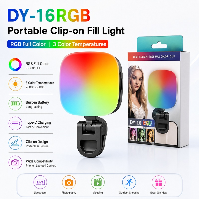 携帯型RGB LEDフィルライト、ポケットサイズの手持ち撮影 - Outdoor Lighting For Photography のレビューと価格