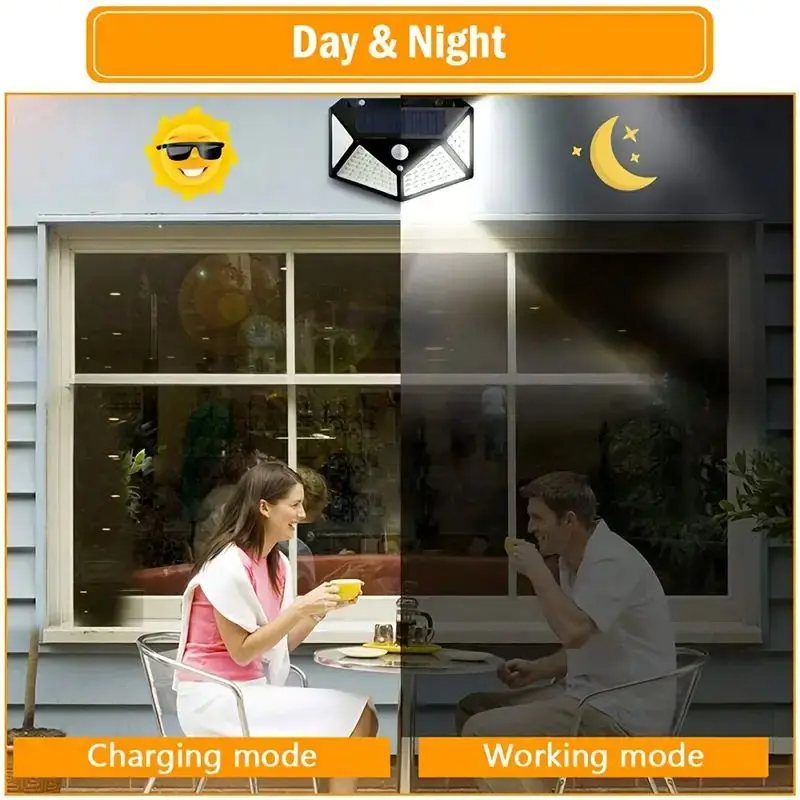 100LED屋外ソーラーガーデンライト、屋外モーションセンサ - Outdoor Lighting Ground のレビューと価格