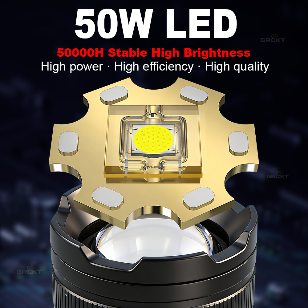80000CD 最も強力なLED懐中電灯 ハイパワー戦術ハン - Outdoor Lighting Electric のレビューと価格