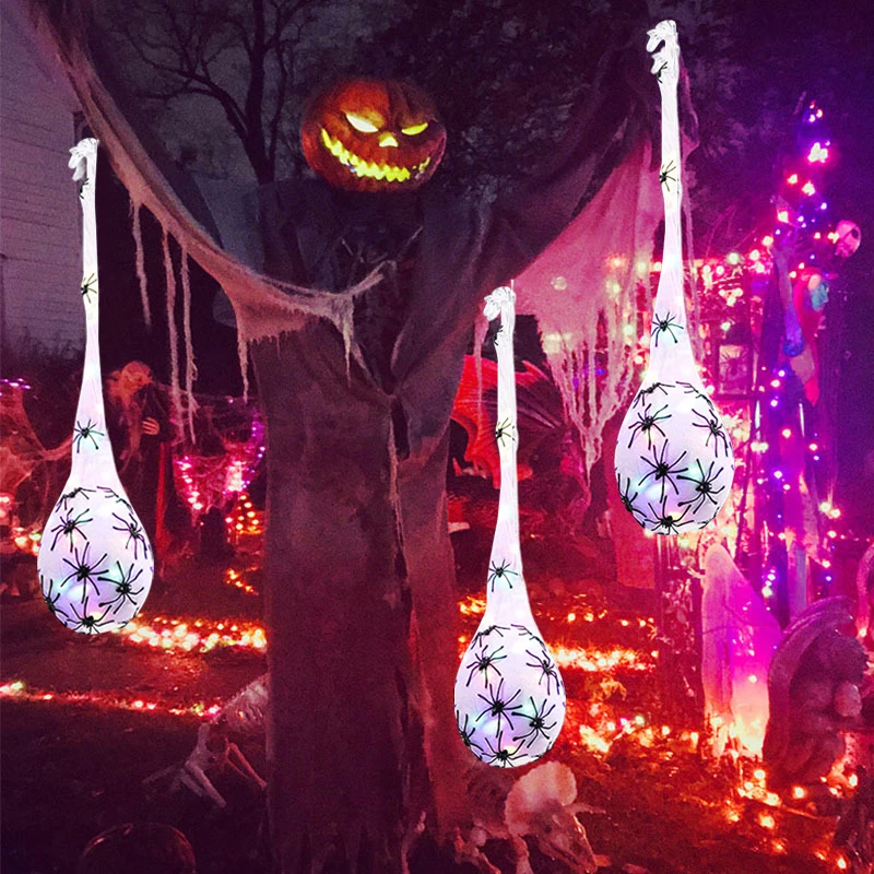 ハロウィン光るクモの卵吊り下げライトアップウェブプロップ 3 - Outdoor Lighting Event のレビューと価格