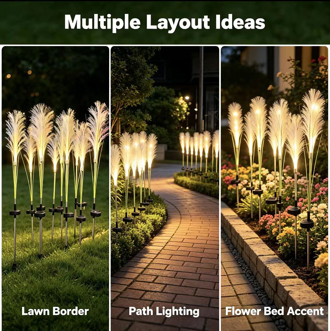 HTMCK LEDソーラーガーデンリードランプ屋外防水芝生ラ - Outdoor Lighting Electric のレビューと価格