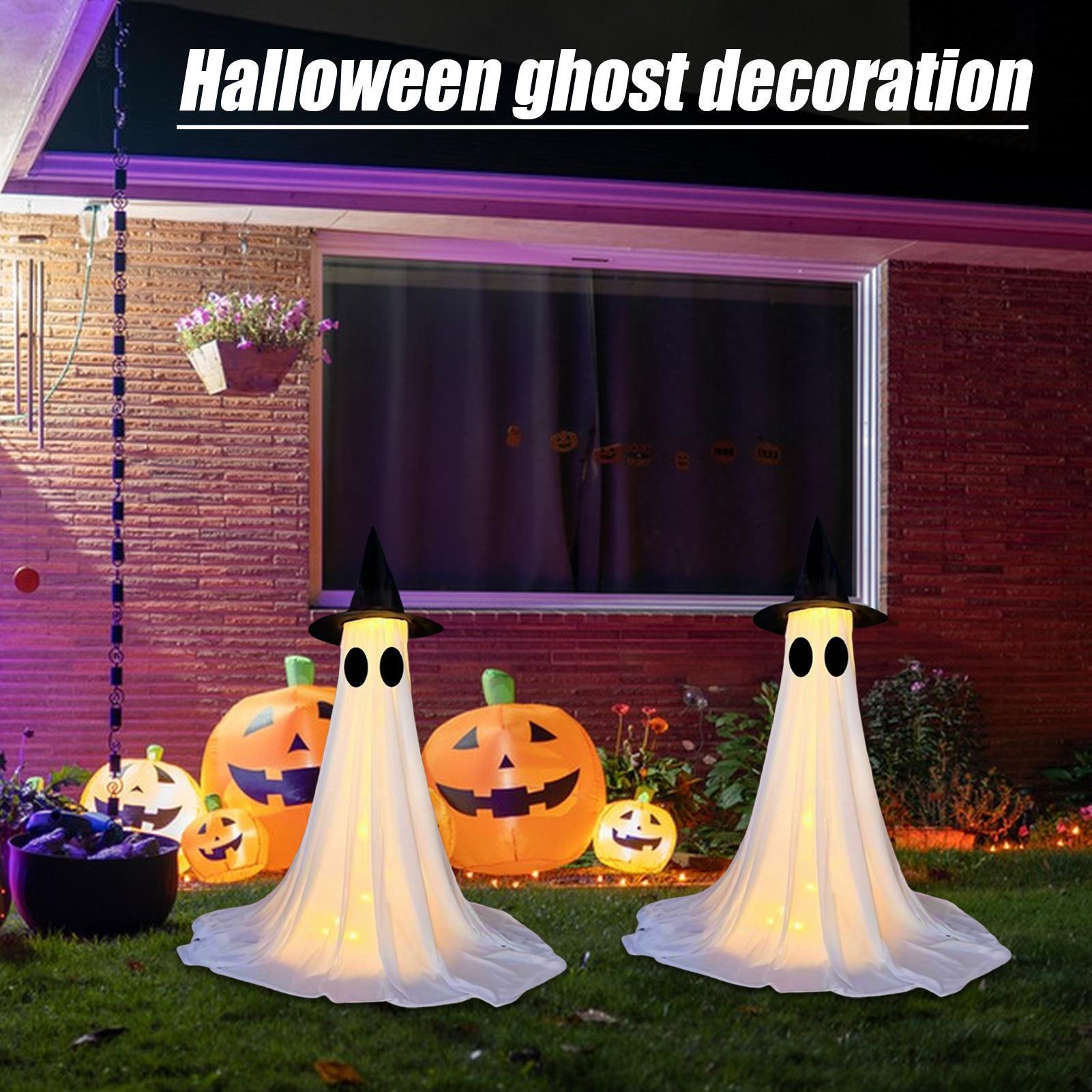 ゴーストライトアップ装飾屋外ホリデーオーナメント光るハロウィ - Outdoor Lighting Halloween のレビューと価格