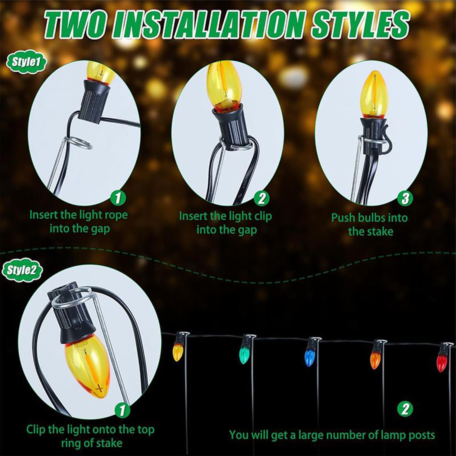 クリスマスライトステークス 12インチ 芝生用 屋外装飾 ク - Outdoor Lighting Ground のレビューと価格