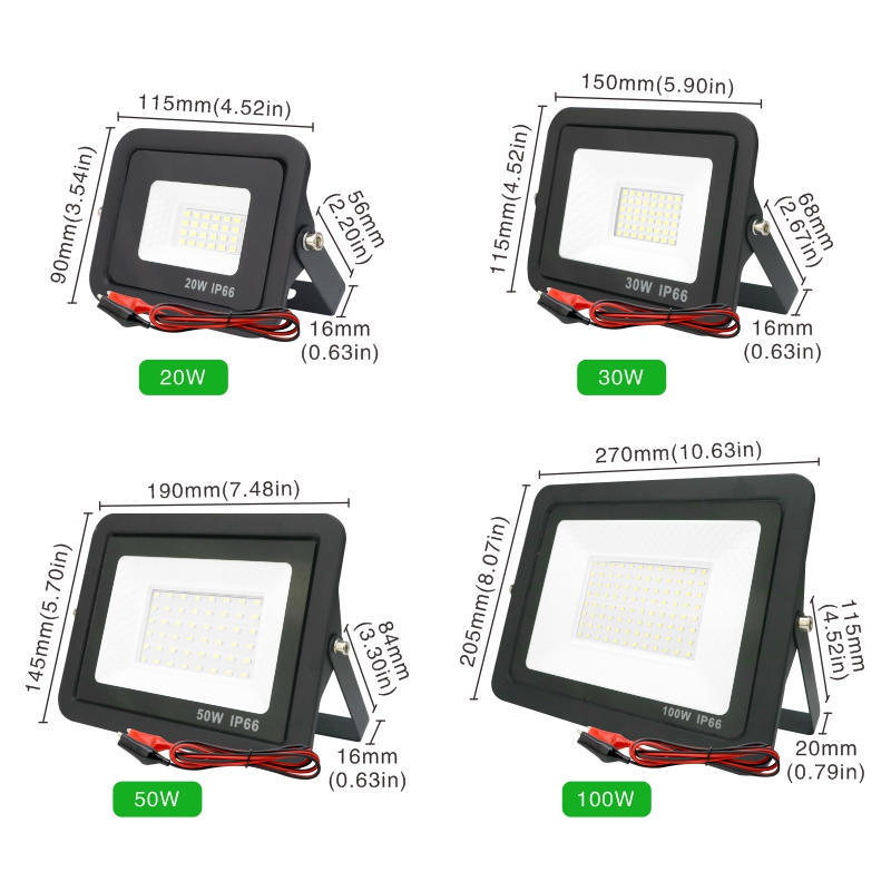 LED投光照明,防水,ポータブル,12ボルト,20W,30W - Outdoor Lighting Volt のレビューと価格