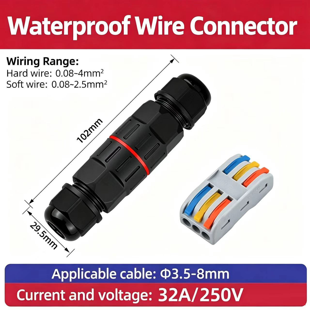 2ピン・3ピンクイックコネクトワイヤーコネクター、低電圧景観 - Outdoor Lighting Extension Cord のレビューと価格