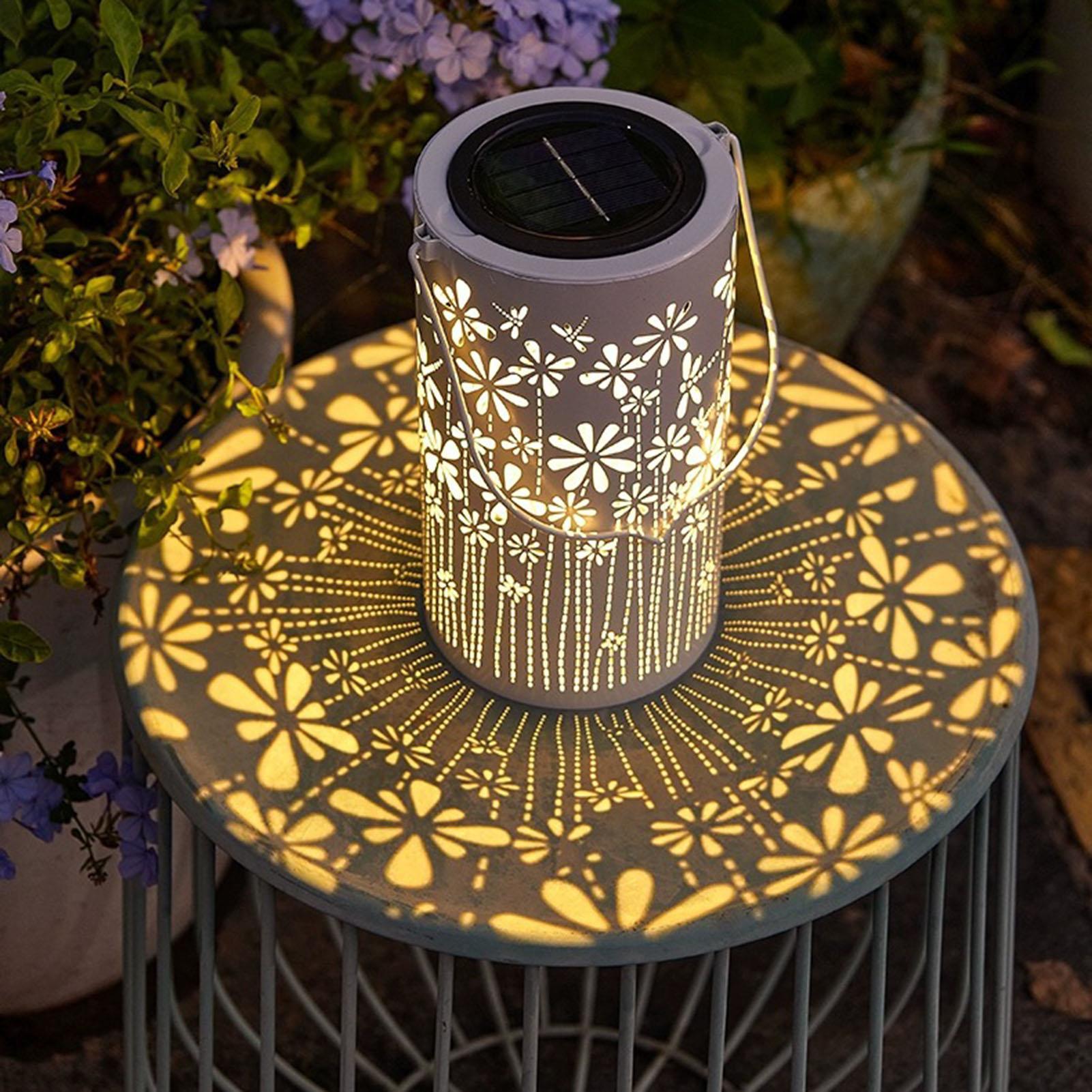 ポーチ用屋外ランタン カラフルな金属製フラワーランプ ソーラ - Outdoor Lighting House のレビューと価格