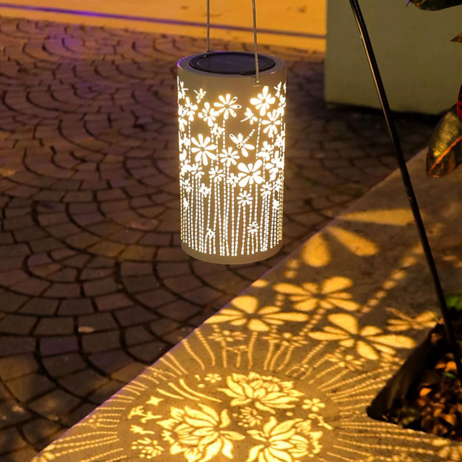 ポーチ用屋外ランタン カラフルな金属製フラワーランプ ソーラ - Outdoor Lighting House のレビューと価格