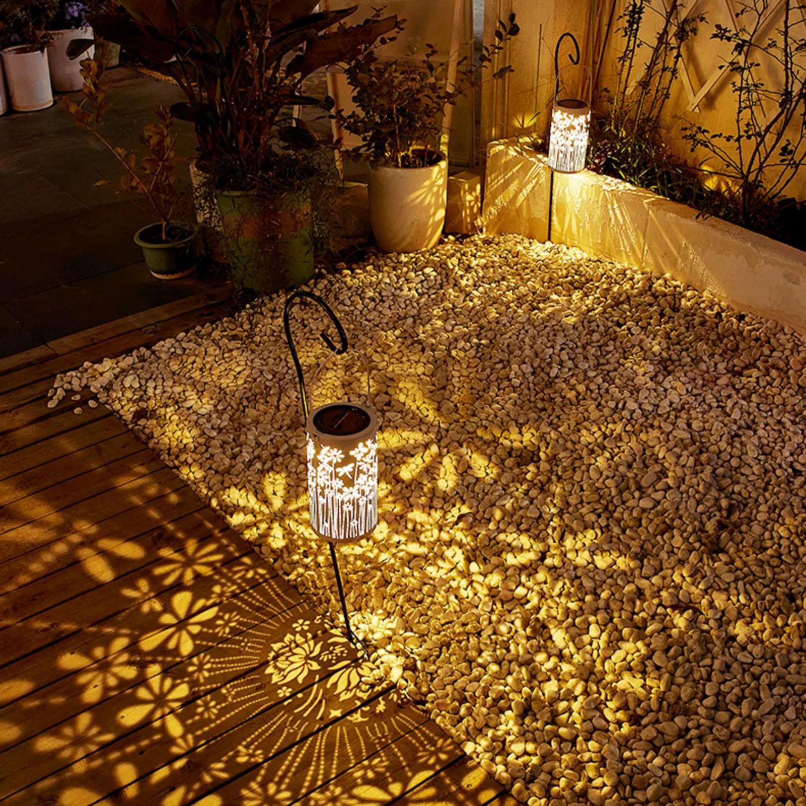 ポーチ用屋外ランタン カラフルな金属製フラワーランプ ソーラ - Outdoor Lighting House のレビューと価格