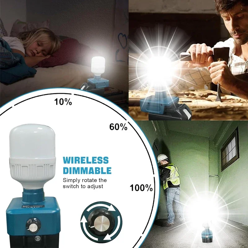 LED 電球 12 ワット作業灯マキタリチウムイオンバッテリ - Outdoor Lighting Volt のレビューと価格